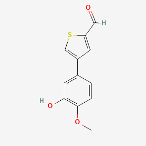 5-(2-Formylthiophen-4-yl)-2-methoxyphenol, 95%