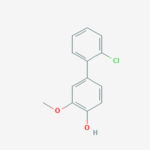 molecular formula C13H11ClO2 B6379606 4-(2-Chlorophenyl)-2-methoxyphenol, 95% CAS No. 1261996-79-5