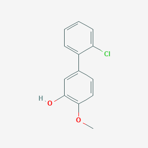 molecular formula C13H11ClO2 B6379609 5-(2-Chlorophenyl)-2-methoxyphenol, 95% CAS No. 1261919-69-0