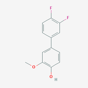 molecular formula C13H10F2O2 B6379649 4-(3,4-Difluorophenyl)-2-methoxyphenol, 95% CAS No. 1261954-51-1
