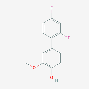 molecular formula C13H10F2O2 B6379653 4-(2,4-Difluorophenyl)-2-methoxyphenol, 95% CAS No. 1261947-49-2