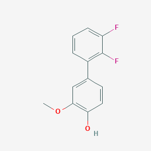 molecular formula C13H10F2O2 B6379669 4-(2,3-Difluorophenyl)-2-methoxyphenol, 95% CAS No. 1261989-01-8
