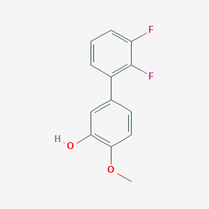 molecular formula C13H10F2O2 B6379674 5-(2,3-Difluorophenyl)-2-methoxyphenol, 95% CAS No. 1261919-90-7