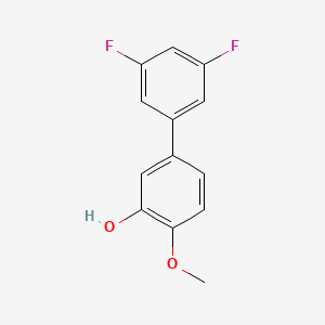 molecular formula C13H10F2O2 B6379702 5-(3,5-Difluorophenyl)-2-methoxyphenol, 95% CAS No. 1261898-75-2
