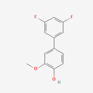 molecular formula C13H10F2O2 B6379711 4-(3,5-Difluorophenyl)-2-methoxyphenol, 95% CAS No. 1261919-80-5