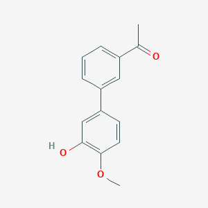 molecular formula C15H14O3 B6379713 5-(3-Acetylphenyl)-2-methoxyphenol, 95% CAS No. 1261947-61-8