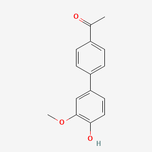 molecular formula C15H14O3 B6379753 4-(4-Acetylphenyl)-2-methoxyphenol, 95% CAS No. 1261967-94-5