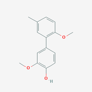 molecular formula C15H16O3 B6379767 4-(2-Methoxy-5-methylphenyl)-2-methoxyphenol, 95% CAS No. 1261890-75-8