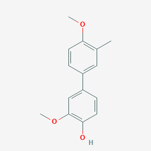 molecular formula C15H16O3 B6379777 4-(4-Methoxy-3-methylphenyl)-2-methoxyphenol, 95% CAS No. 1261950-65-5
