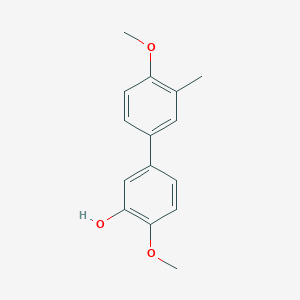 molecular formula C15H16O3 B6379793 5-(4-Methoxy-3-methylphenyl)-2-methoxyphenol, 95% CAS No. 1261920-09-5
