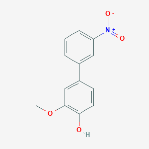 molecular formula C13H11NO4 B6379801 2-Methoxy-4-(3-nitrophenyl)phenol, 95% CAS No. 112148-13-7