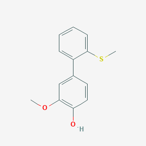 molecular formula C14H14O2S B6379804 2-Methoxy-4-(2-methylthiophenyl)phenol, 95% CAS No. 1261890-84-9
