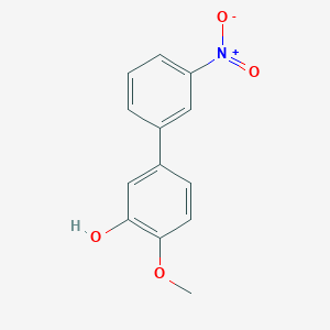 molecular formula C13H11NO4 B6379811 2-Methoxy-5-(3-nitrophenyl)phenol, 95% CAS No. 1261989-37-0