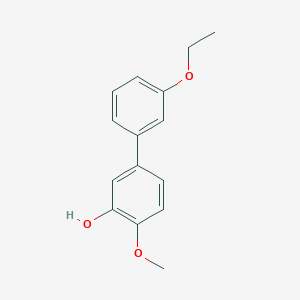 molecular formula C15H16O3 B6379819 5-(3-Ethoxyphenyl)-2-methoxyphenol, 95% CAS No. 1261920-15-3