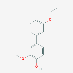 molecular formula C15H16O3 B6379868 4-(3-Ethoxyphenyl)-2-methoxyphenol, 95% CAS No. 1261947-86-7