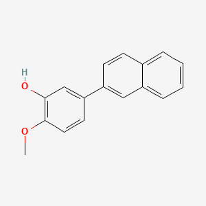 molecular formula C17H14O2 B6379946 2-Methoxy-5-(naphthalen-2-yl)phenol, 95% CAS No. 1261890-98-5