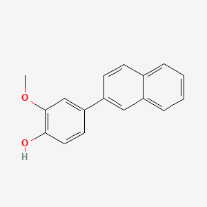 molecular formula C17H14O2 B6379961 2-Methoxy-4-(naphthalen-2-yl)phenol, 95% CAS No. 899827-13-5