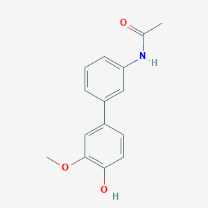 molecular formula C15H15NO3 B6380016 4-(3-Acetylaminophenyl)-2-methoxyphenol, 95% CAS No. 1261989-49-4