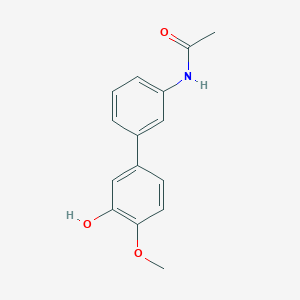 molecular formula C15H15NO3 B6380018 5-(3-Acetylaminophenyl)-2-methoxyphenol, 95% CAS No. 1261978-40-8
