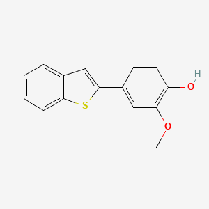 molecular formula C15H12O2S B6380025 4-[Benzo(b)thiophen-2-yl]-2-methoxyphenol, 95% CAS No. 1261908-13-7