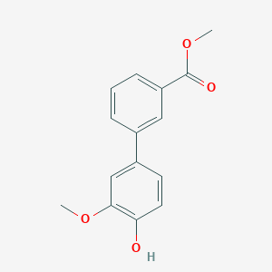 molecular formula C15H14O4 B6380034 4-(3-Methoxycarbonylphenyl)-2-methoxyphenol, 95% CAS No. 1261989-62-1