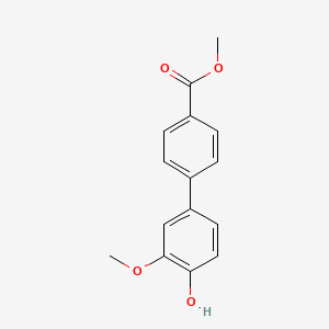 molecular formula C15H14O4 B6380044 4-(4-Methoxycarbonylphenyl)-2-methoxyphenol, 95% CAS No. 899827-17-9