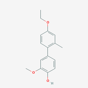 molecular formula C16H18O3 B6380048 4-(4-Ethoxy-2-methylphenyl)-2-methoxyphenol, 95% CAS No. 1261927-17-6