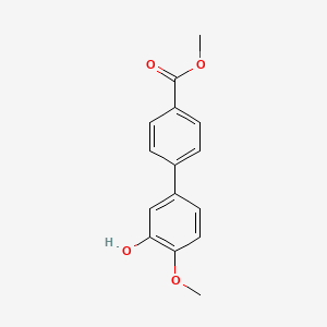 molecular formula C15H14O4 B6380061 5-(4-Methoxycarbonylphenyl)-2-methoxyphenol, 95% CAS No. 1261921-37-2