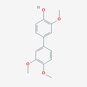molecular formula C15H16O4 B6380062 4-(3,4-Dimethoxyphenyl)-2-methoxyphenol, 95% CAS No. 1262001-29-5
