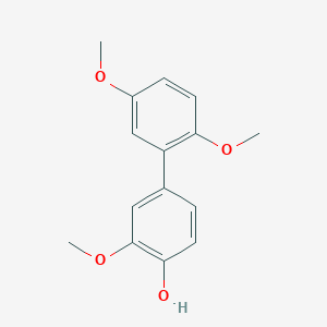 molecular formula C15H16O4 B6380063 4-(2,5-Dimethoxyphenyl)-2-methoxyphenol, 95% CAS No. 1261954-35-1