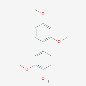 molecular formula C15H16O4 B6380064 4-(2,4-Dimethoxyphenyl)-2-methoxyphenol, 95% CAS No. 1261896-89-2