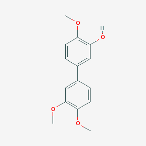 molecular formula C15H16O4 B6380078 5-(3,4-Dimethoxyphenyl)-2-methoxyphenol, 95% CAS No. 1261898-78-5