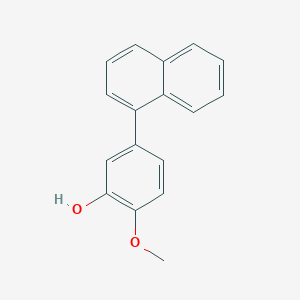 molecular formula C17H14O2 B6380123 2-Methoxy-5-(naphthalen-1-yl)phenol, 95% CAS No. 1261978-60-2