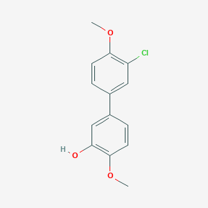 molecular formula C14H13ClO3 B6380131 5-(3-Chloro-4-methoxyphenyl)-2-methoxyphenol, 95% CAS No. 1261922-51-3