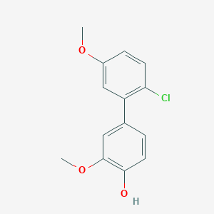 molecular formula C14H13ClO3 B6380134 4-(2-Chloro-5-methoxyphenyl)-2-methoxyphenol, 95% CAS No. 1261955-34-3