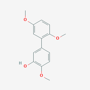 molecular formula C15H16O4 B6380139 5-(2,5-Dimethoxyphenyl)-2-methoxyphenol, 95% CAS No. 1261950-88-2