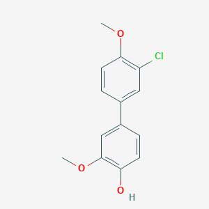molecular formula C14H13ClO3 B6380141 4-(3-Chloro-4-methoxyphenyl)-2-methoxyphenol, 95% CAS No. 1261968-17-5