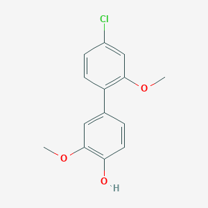 molecular formula C14H13ClO3 B6380145 4-(4-Chloro-2-methoxyphenyl)-2-methoxyphenol, 95% CAS No. 1261989-50-7