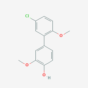 molecular formula C14H13ClO3 B6380157 4-(5-Chloro-2-methoxyphenyl)-2-methoxyphenol, 95% CAS No. 1261948-74-6