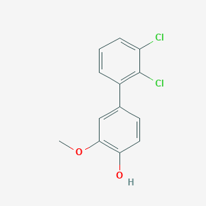molecular formula C13H10Cl2O2 B6380182 4-(2,3-Dichlorophenyl)-2-methoxyphenol, 95% CAS No. 1261931-23-0