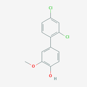 molecular formula C13H10Cl2O2 B6380191 4-(2,4-Dichlorophenyl)-2-methoxyphenol, 95% CAS No. 899827-15-7