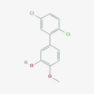 molecular formula C13H10Cl2O2 B6380197 5-(2,5-Dichlorophenyl)-2-methoxyphenol, 95% CAS No. 1261922-59-1