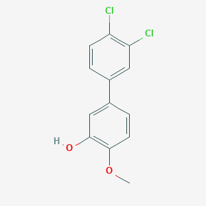 molecular formula C13H10Cl2O2 B6380198 5-(3,4-Dichlorophenyl)-2-methoxyphenol, 95% CAS No. 1261955-46-7