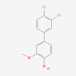 molecular formula C13H10Cl2O2 B6380212 4-(3,4-Dichlorophenyl)-2-methoxyphenol, 95% CAS No. 1261949-26-1