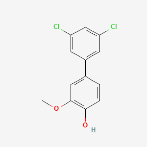molecular formula C13H10Cl2O2 B6380225 4-(3,5-Dichlorophenyl)-2-methoxyphenol, 95% CAS No. 1261979-13-8