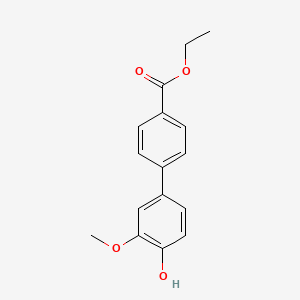 molecular formula C16H16O4 B6380232 4-(4-Ethoxycarbonylphenyl)-2-methoxyphenol, 95% CAS No. 1261968-30-2