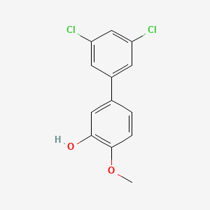 molecular formula C13H10Cl2O2 B6380244 5-(3,5-Dichlorophenyl)-2-methoxyphenol, 95% CAS No. 1261922-62-6