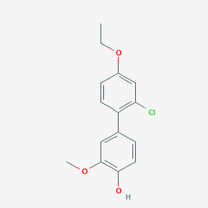 molecular formula C15H15ClO3 B6380321 4-(2-Chloro-4-ethoxyphenyl)-2-methoxyphenol, 95% CAS No. 1261949-84-1