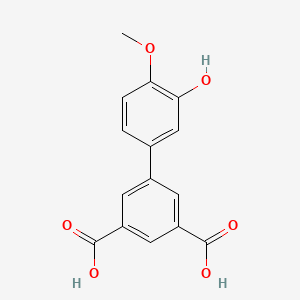 molecular formula C15H12O6 B6380369 5-(3,5-Dicarboxyphenyl)-2-methoxyphenol, 95% CAS No. 1261968-54-0