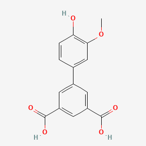 molecular formula C15H12O6 B6380379 4-(3,5-Dicarboxyphenyl)-2-methoxyphenol, 95% CAS No. 1261927-61-0